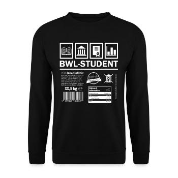Business Administration Student bio b - Unisex Sweatshirt - black - Front - Alina (178cm) & Michal (187cm)