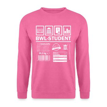 BWL Student bio b - Unisex Pullover - Pink - Vorne