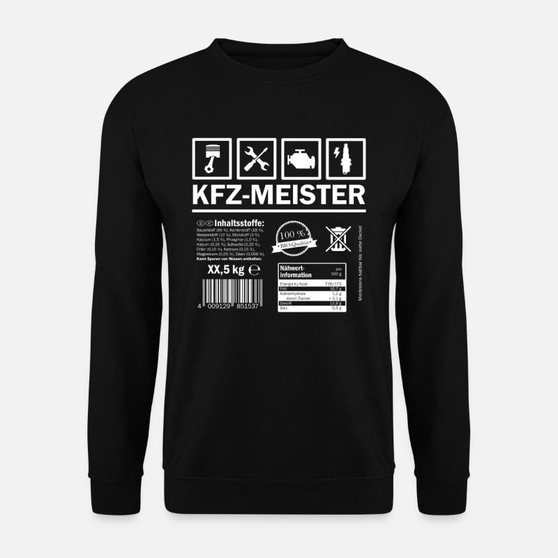 KFZ-Meister - Piktogramm und Symbol Geschenkidee - Unisex Pullover - Schwarz