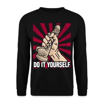 DO YOURSELF GODE GODE Gode ceinture Godes - Sweat-shirt Unisexe - noir - Devant - Alina (178cm) & Michal (187cm)