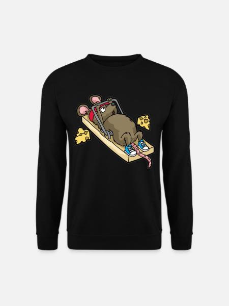 drôle de souris forte piège à souris fils fille sport - Sweat-shirt Unisexe - noir