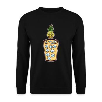 Cocktail Pina Colada Pineapple Diving Glass Diving - Unisex Sweatshirt - black - Front - Alina (178cm) & Michal (187cm)