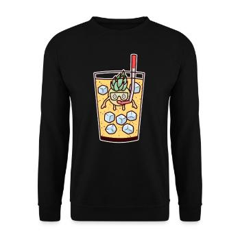 Cocktail Pina Colada Pineapple Diving Glass Diving - Unisex Sweatshirt - black - Front - Alina (178cm) & Michal (187cm)