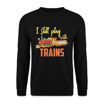 Locomotive à locomotive à vapeur - Sweat-shirt Unisexe - noir - Devant - Alina (178cm) & Michal (187cm)