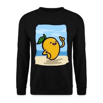 Mango on summer mango on summer - Unisex Sweatshirt - black - Front - Alina (178cm) & Michal (187cm)