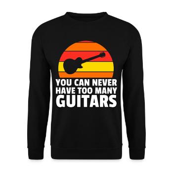 Musik Gitarre E-Gitarre Gitarrist Musiker Geschenk - Unisex Pullover - Schwarz - Vorne - Alina (178cm) & Michal (187cm)