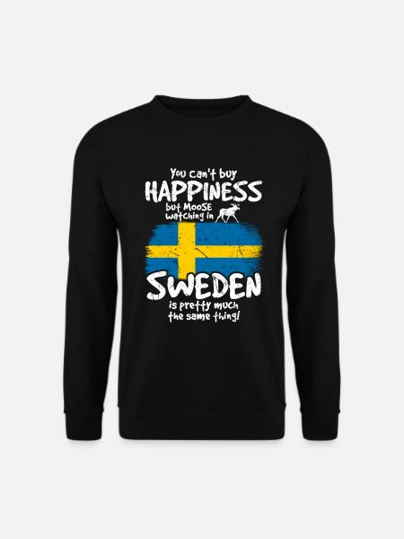 Schweden Elch Glück - Unisex Pullover - Schwarz