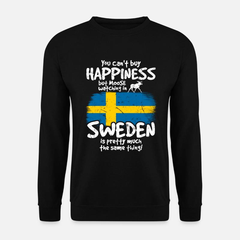 Schweden Elch Glück - Unisex Pullover - Schwarz