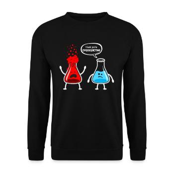 Chemises de chimie pun pour science nerd - Sweat-shirt Unisexe - noir - Devant - Alina (178cm) & Michal (187cm)