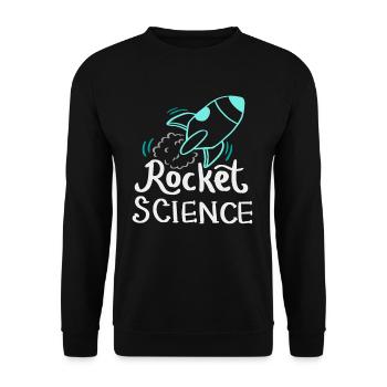 Rocket science shirt for science nerd - Unisex Sweatshirt - black - Front - Alina (178cm) & Michal (187cm)