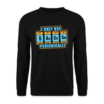 Chemises de chimie pun pour science nerd - Sweat-shirt Unisexe - noir - Devant - Alina (178cm) & Michal (187cm)