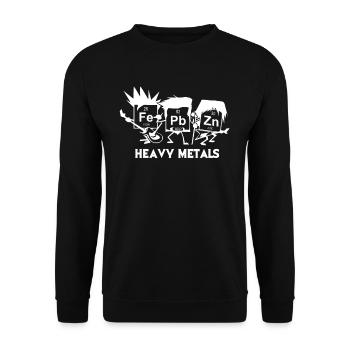 Chemises de chimie pun pour science geek et heavy - Sweat-shirt Unisexe - noir - Devant - Alina (178cm) & Michal (187cm)