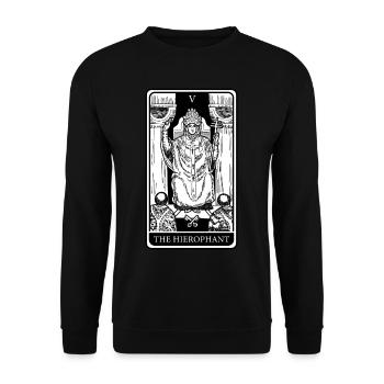 THE HIEROPHANT Tarot Cartes Voyants Devins - Sweat-shirt Unisexe - noir - Devant - Alina (178cm) & Michal (187cm)