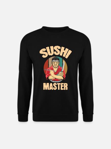Cooles Sushi-VorlagenVintages Sushi-Liebhabergeschenk - Unisex Pullover - Schwarz