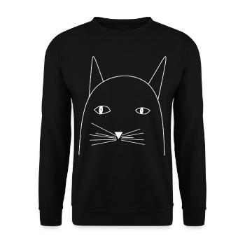Chat - Sweat-shirt Unisexe - noir - Devant - Alina (178cm) & Michal (187cm)
