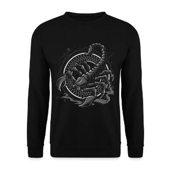 König Scorpion King Scorpion - Unisex Pullover - Schwarz - Vorne - Alina (178cm) & Michal (187cm)