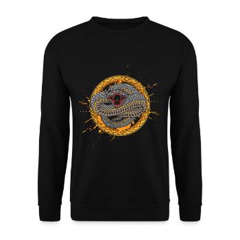 Cobra snake - Unisex Sweatshirt - black - Front - Alina (178cm) & Michal (187cm)