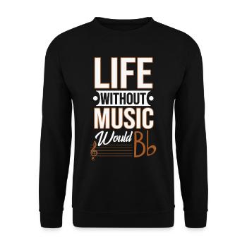 La vie sans musique serait bb - Sweat-shirt Unisexe - noir - Devant - Alina (178cm) & Michal (187cm)