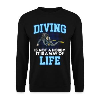 DIVING LIFE - Sweat-shirt Unisexe - noir - Devant - Alina (178cm) & Michal (187cm)