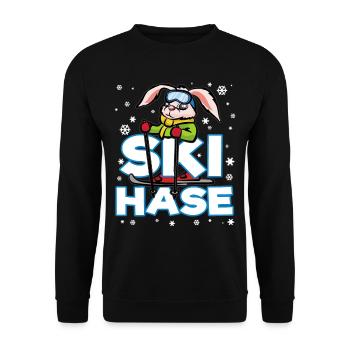 SKI HASE Ski Snow Snow - Unisex Sweatshirt - black - Front - Alina (178cm) & Michal (187cm)