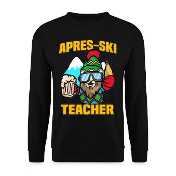 APRES-SKI TEACHER Ski Instructor Ski Instructor Apres Ski - Unisex Sweatshirt - black - Front - Alina (178cm) & Michal (187cm)