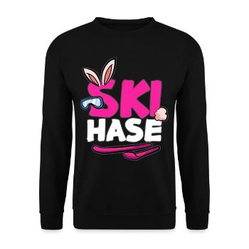 SKI HASE Ski Snow Snow - Unisex Sweatshirt - black - Front - Alina (178cm) & Michal (187cm)