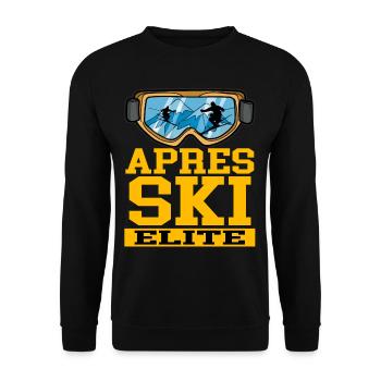 APRES SKI ELITE Lunettes de ski ski vacances - Sweat-shirt Unisexe - noir - Devant - Alina (178cm) & Michal (187cm)