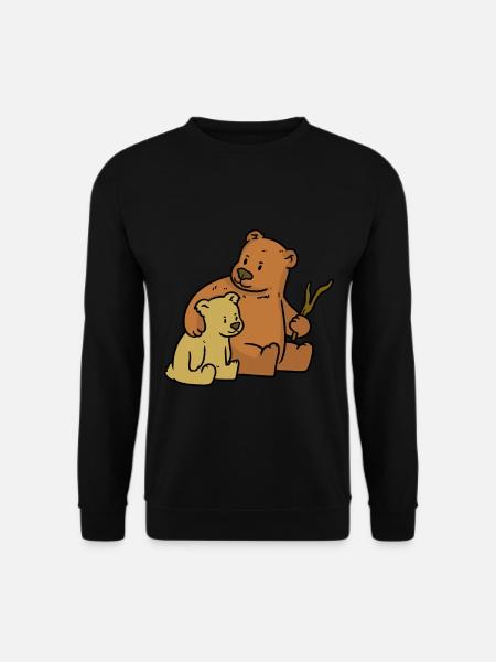 Meine Familie Bär peace day - Unisex Pullover - Schwarz