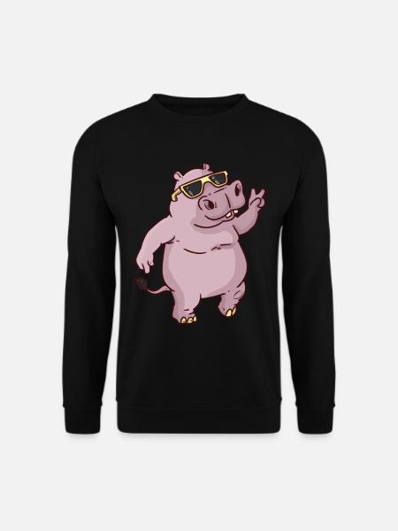 Peace Hippo peace day - Unisex Sweatshirt - black