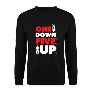Cool One Down Five Up Shifting Bike Lovers gift - Unisex Sweatshirt - black - Front - Alina (178cm) & Michal (187cm)