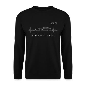 Detailer heartbeat - Unisex Sweatshirt - black - Front - Alina (178cm) & Michal (187cm)