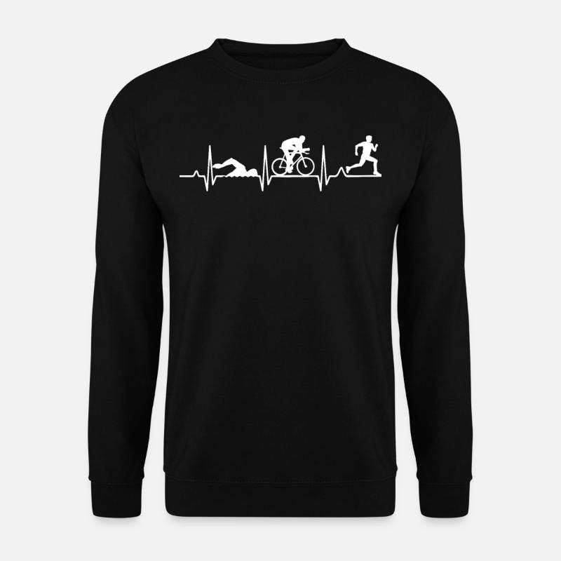 Herzschlag Triathlon - Unisex Pullover - Schwarz