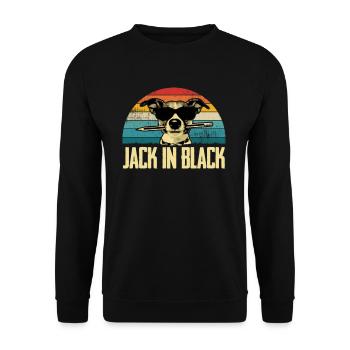 Jack Russel - Jack in Black - Unisex Pullover - Schwarz - Vorne - Alina (178cm) & Michal (187cm)