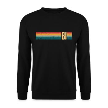 Vintage 81st - Unisex Sweatshirt - black - Front - Alina (178cm) & Michal (187cm)