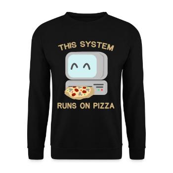 Computer Pizza - Unisex Pullover - Schwarz - Vorne - Alina (178cm) & Michal (187cm)