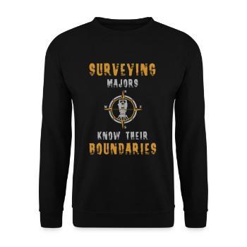 Coole Vermessungs-Majors kennen ihr Grenzgeschenk - Unisex Pullover - Schwarz - Vorne - Alina (178cm) & Michal (187cm)