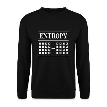 Entropy lousy design instead of disorder - Unisex Sweatshirt - black - Front - Alina (178cm) & Michal (187cm)