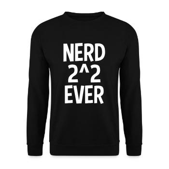 Nerd 2^2 Ever Nerd For Ever Nerd 4 Ever Mathe Gag - Unisex Pullover - Schwarz - Vorne - Alina (178cm) & Michal (187cm)