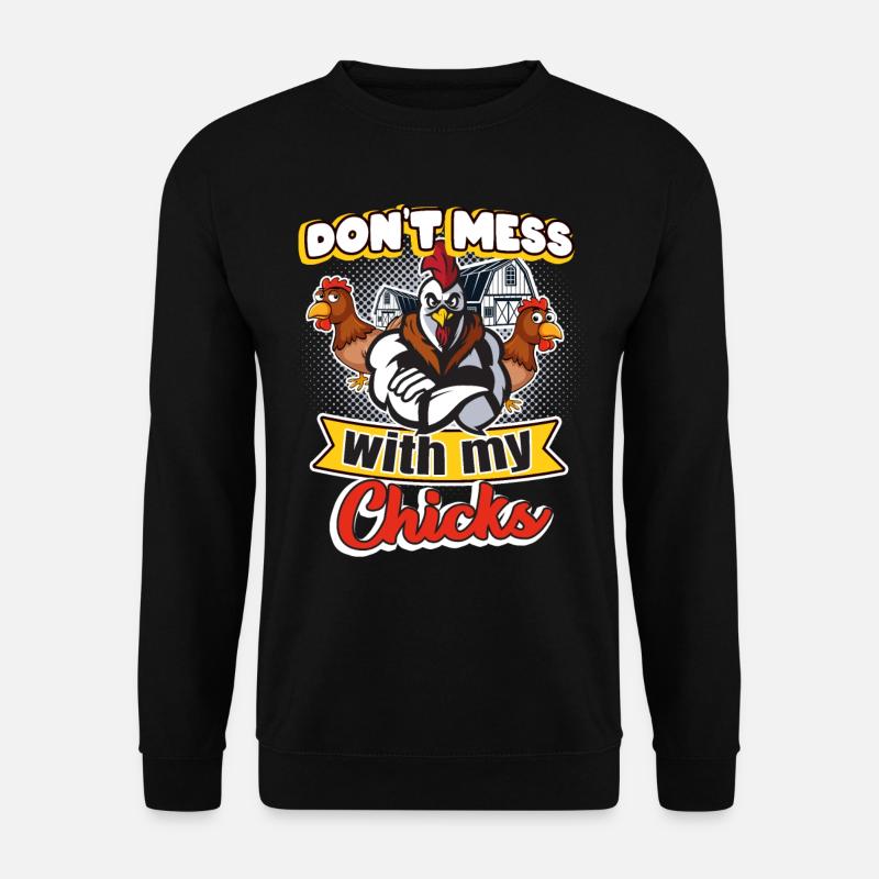 Chicken chicken farm fun - Unisex Sweatshirt - black