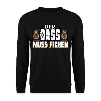 Techno the bass has to fuck - Unisex Sweatshirt - black - Front - Alina (178cm) & Michal (187cm)