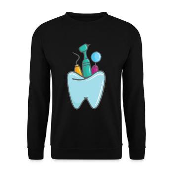Cool Dentist Instruments Dentists gift - Sweat-shirt Unisexe - noir - Devant - Alina (178cm) & Michal (187cm)