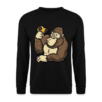 Stylist gorilla - Unisex Sweatshirt - black - Front - Alina (178cm) & Michal (187cm)
