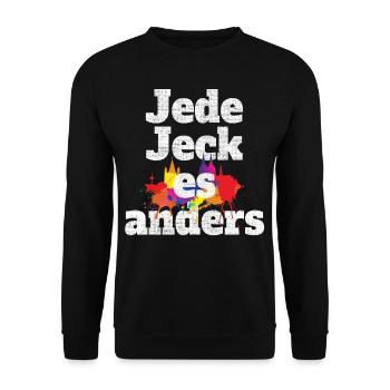 Kölsch jeden jeck es anders Kölner Grundgesetz Köln - Sweat-shirt Unisexe - noir - Devant - Alina (178cm) & Michal (187cm)