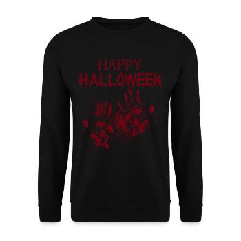 bloody halloween - Unisex Sweatshirt - black - Front - Alina (178cm) & Michal (187cm)