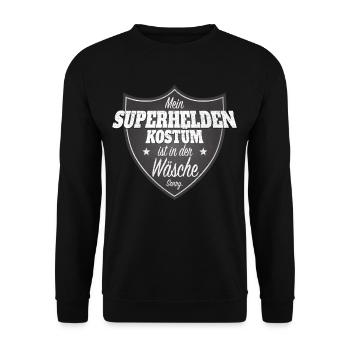 Costume de super-héros est à la lessive Carnaval Cologne - Sweat-shirt Unisexe - noir - Devant - Alina (178cm) & Michal (187cm)