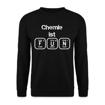 Chimie tableau périodique éléments cadeau FUN Fun - Sweat-shirt Unisexe - noir - Devant - Alina (178cm) & Michal (187cm)