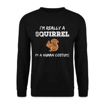 Costume d'écureuil - Sweat-shirt Unisexe - noir - Devant - Alina (178cm) & Michal (187cm)