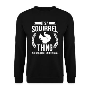 Squirrel thing - Unisex Sweatshirt - black - Front - Alina (178cm) & Michal (187cm)