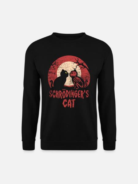 Schrödingers Katze Halloween - Unisex Pullover - Schwarz
