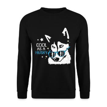 Husky - Unisex Sweatshirt - black - Front - Alina (178cm) & Michal (187cm)